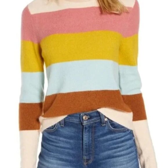 Halogen Sweaters - NWT Halogen Striped Crewneck Sweater